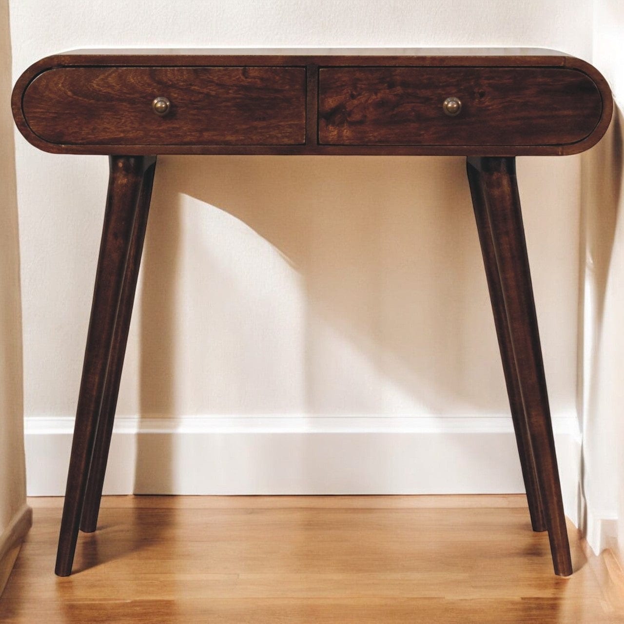 Artisan Furniture California Walnut Curved Edge Console Table