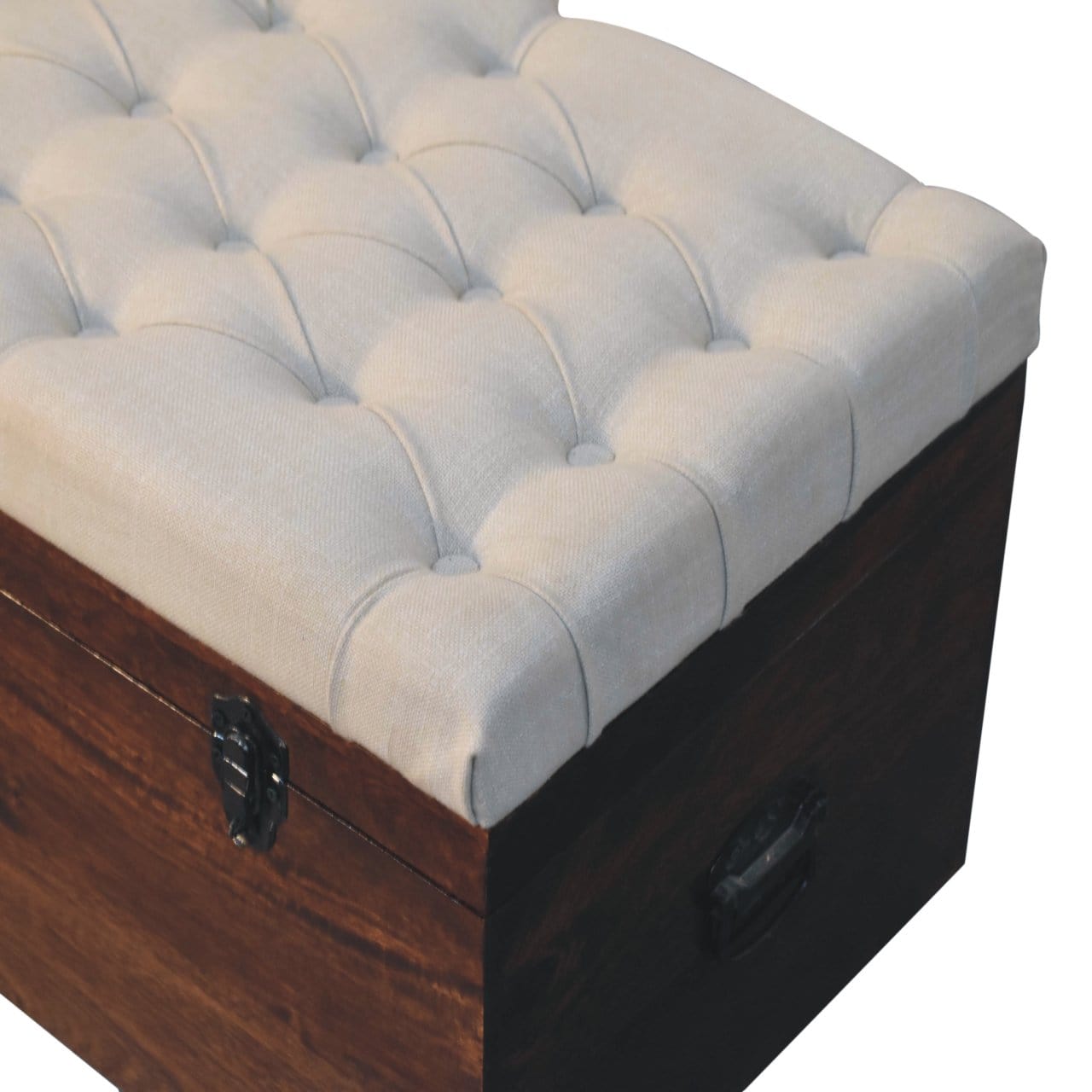 Artisan Furniture California Walnut White Linen Storage Trunk