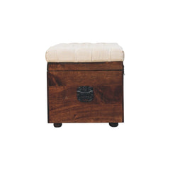 Artisan Furniture California Walnut White Linen Storage Trunk