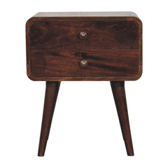 Artisan Furniture Curved California Walnut Bedside