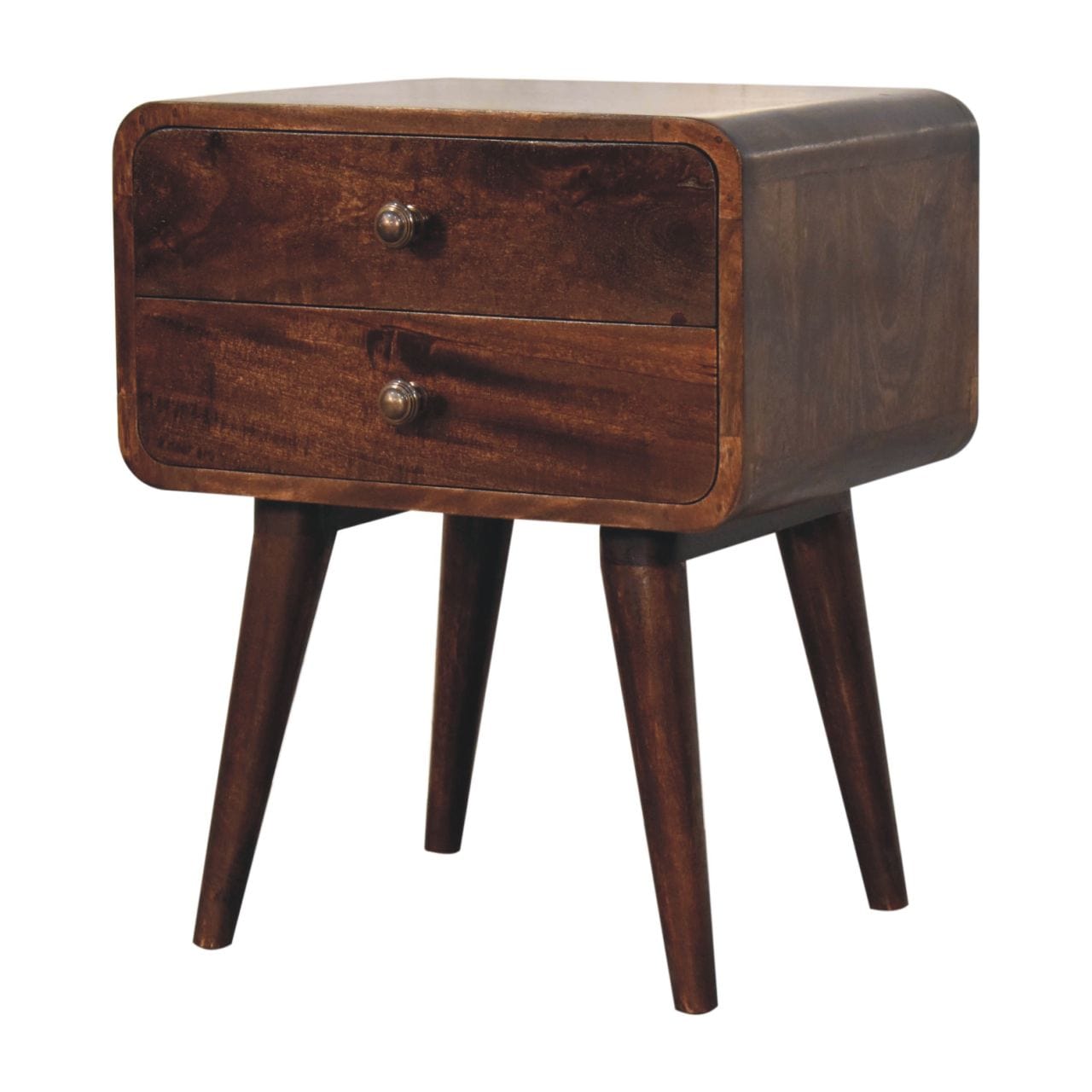 Artisan Furniture Curved California Walnut Bedside