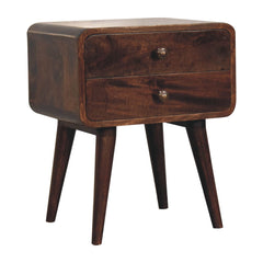 Artisan Furniture Curved California Walnut Bedside