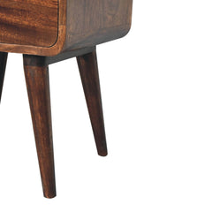 Artisan Furniture Curved California Walnut Bedside