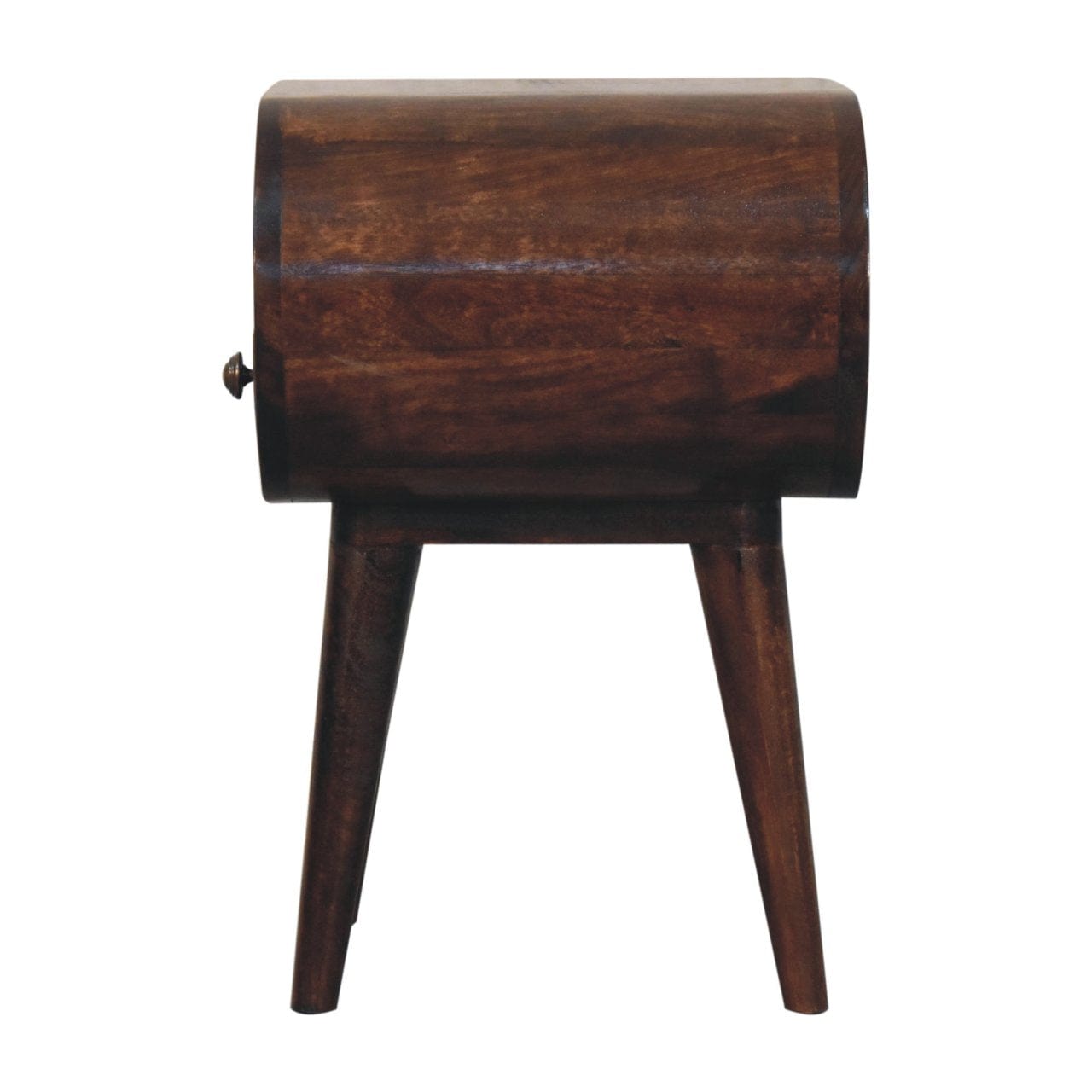 Artisan Furniture California Walnut Circular Bedside with Open Slot