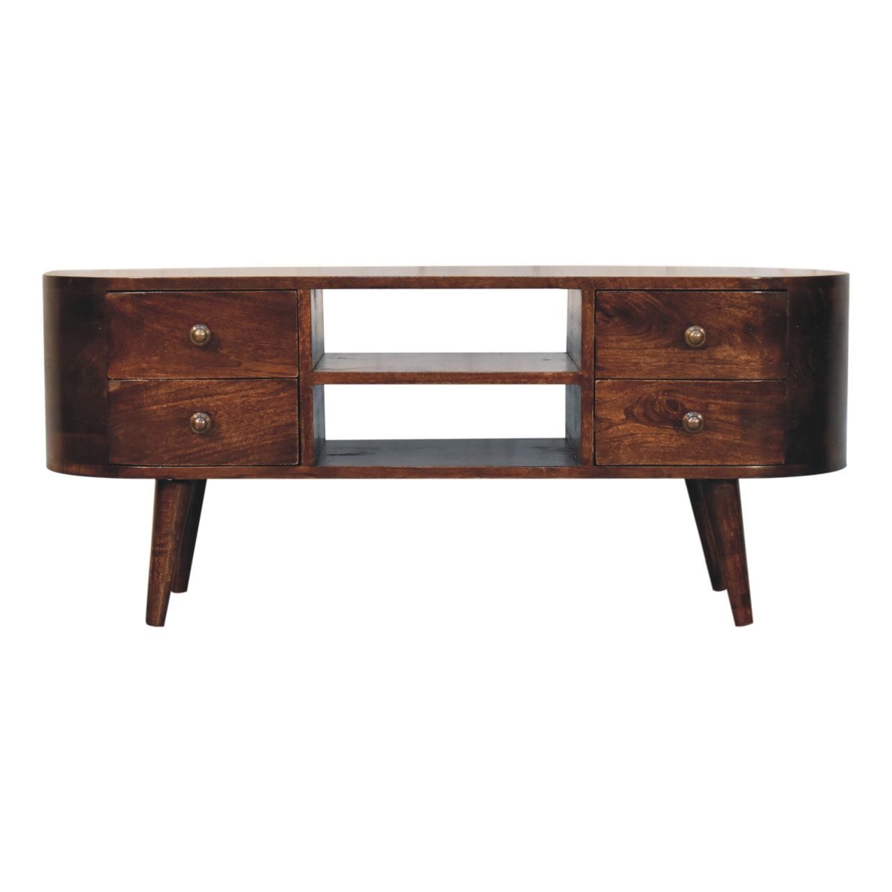 Artisan Furniture California Walnut Rounded Entertainment Unit