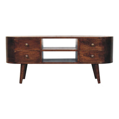 Artisan Furniture California Walnut Rounded Entertainment Unit