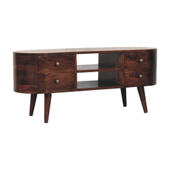 Artisan Furniture California Walnut Rounded Entertainment Unit