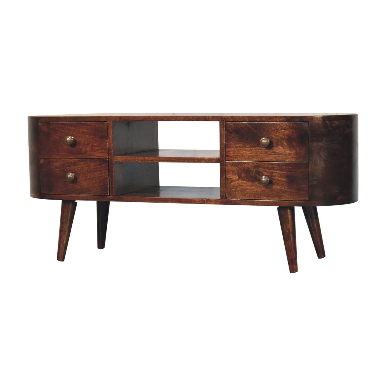 Artisan Furniture California Walnut Rounded Entertainment Unit