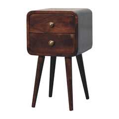 Artisan Furniture Mini California Walnut Curved Bedside