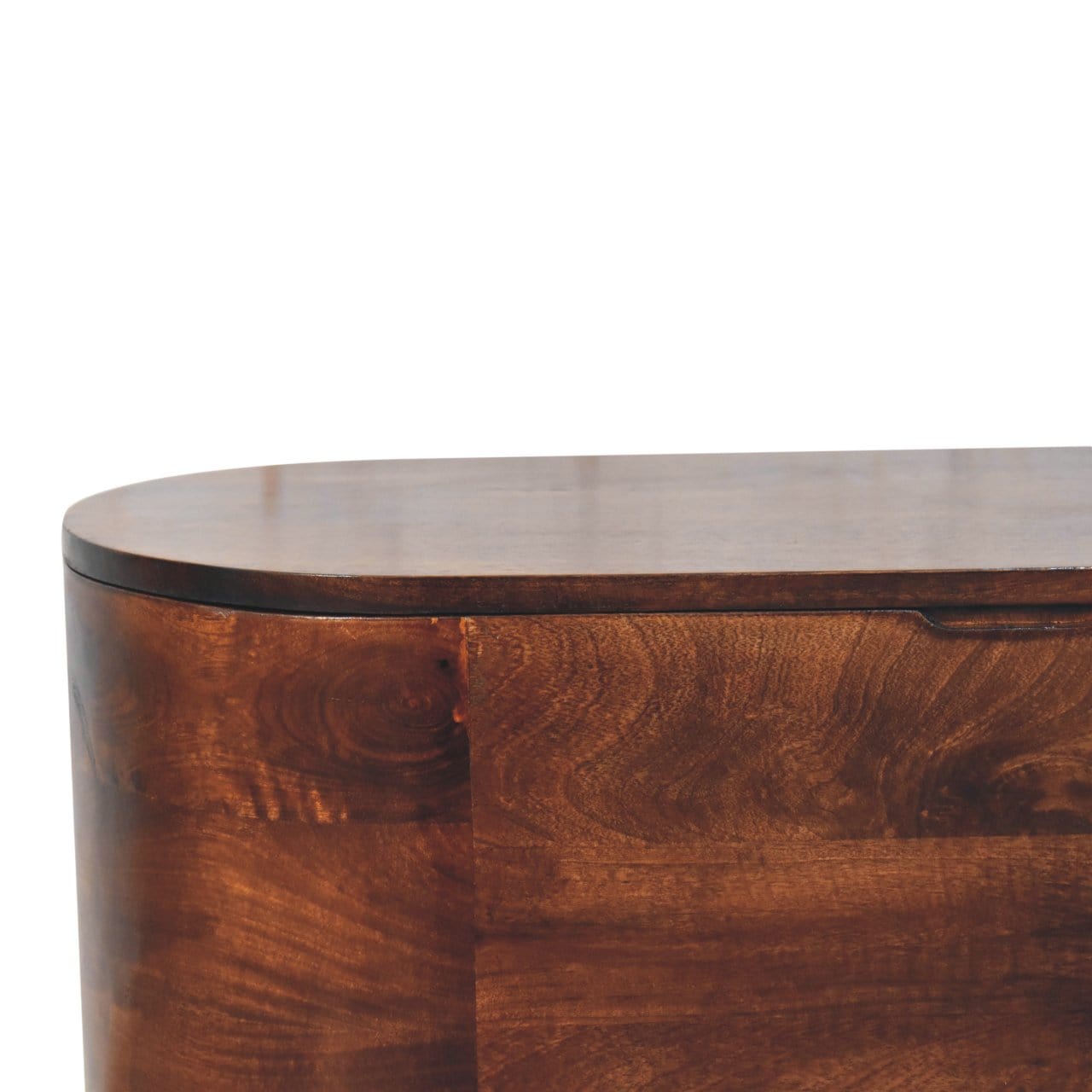 Artisan Furniture California Walnut Rounded Lid up Blanket Box