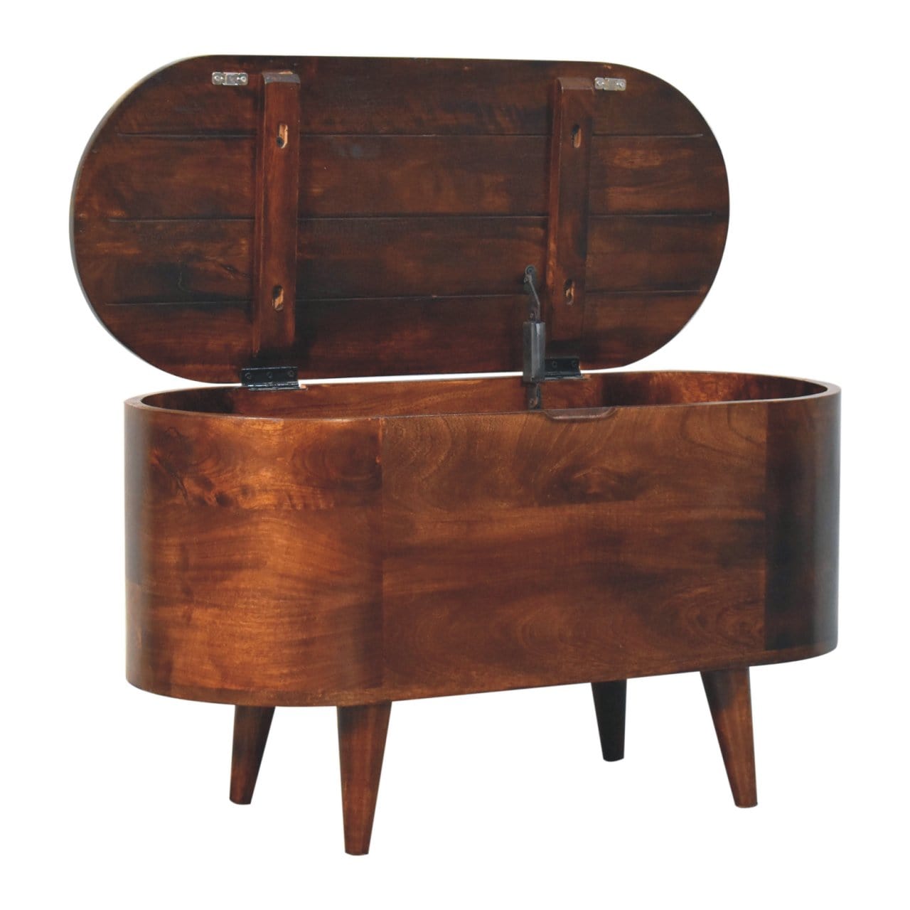 Artisan Furniture California Walnut Rounded Lid up Blanket Box