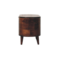 Artisan Furniture California Walnut Rounded Lid up Blanket Box