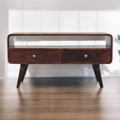 Artisan Furniture Curved California Walnut Media Unit