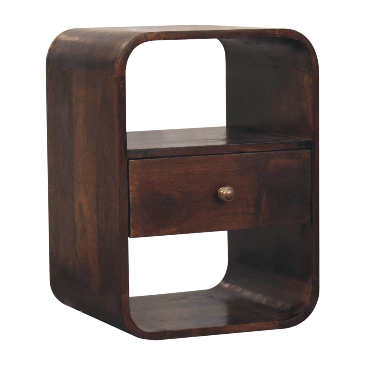 Artisan Furniture California Walnut Curved Edge Bedside