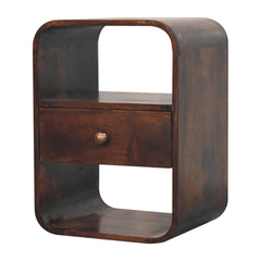 Artisan Furniture California Walnut Curved Edge Bedside