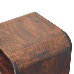 Artisan Furniture California Walnut Curved Edge Bedside