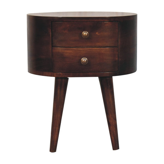 Artisan Furniture California Walnut Rounded Bedside Table