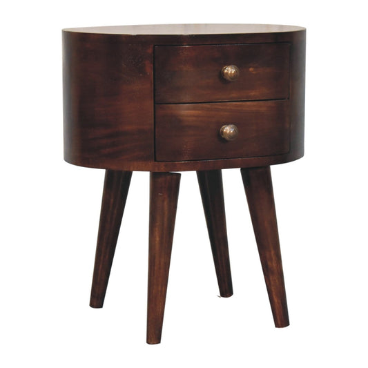 Artisan Furniture California Walnut Rounded Bedside Table