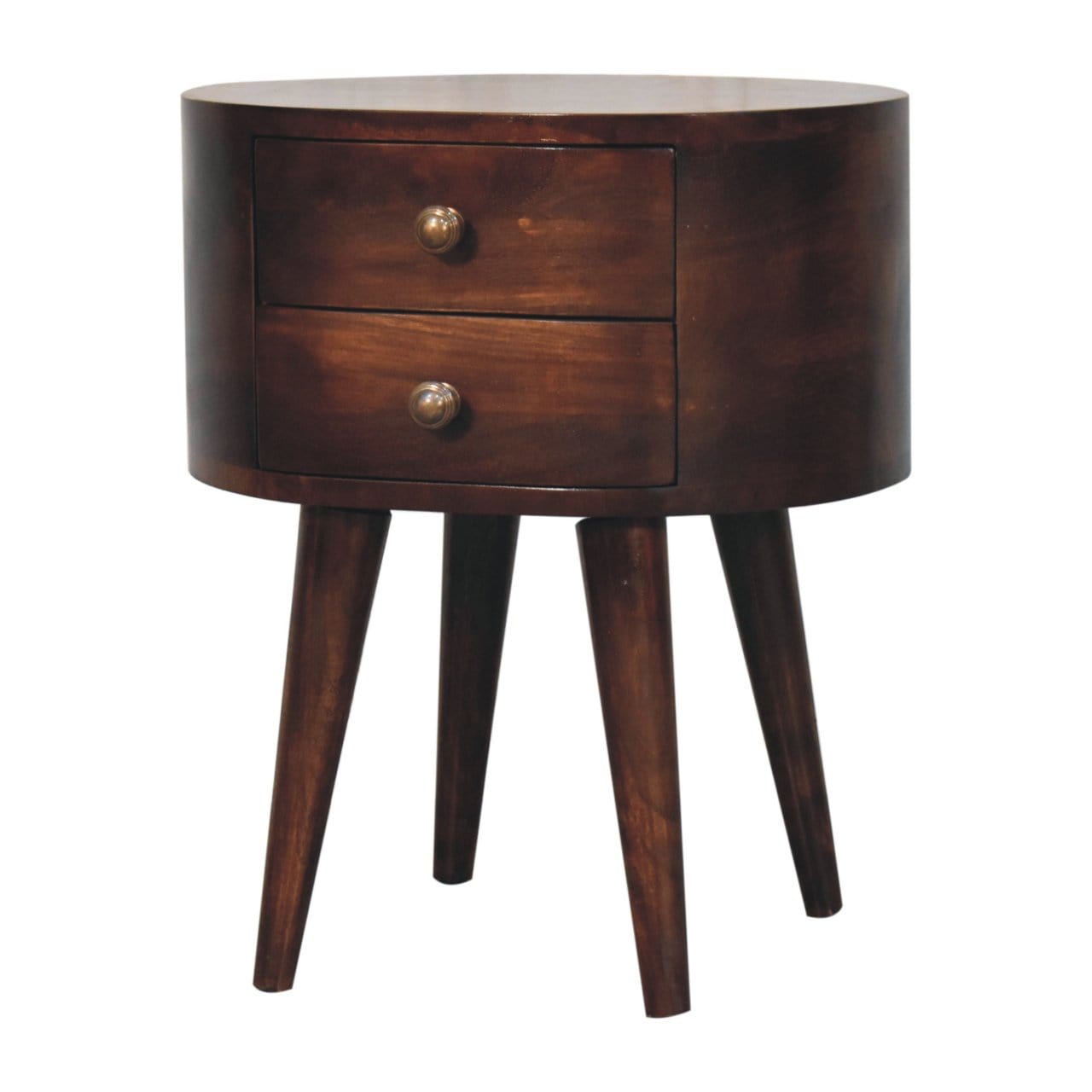 Artisan Furniture California Walnut Rounded Bedside Table