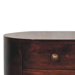 Artisan Furniture California Walnut Rounded Bedside Table