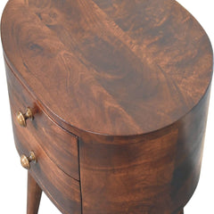 Artisan Furniture California Walnut Rounded Bedside Table