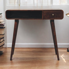 Artisan Furniture Curved California Walnut Writing Desk