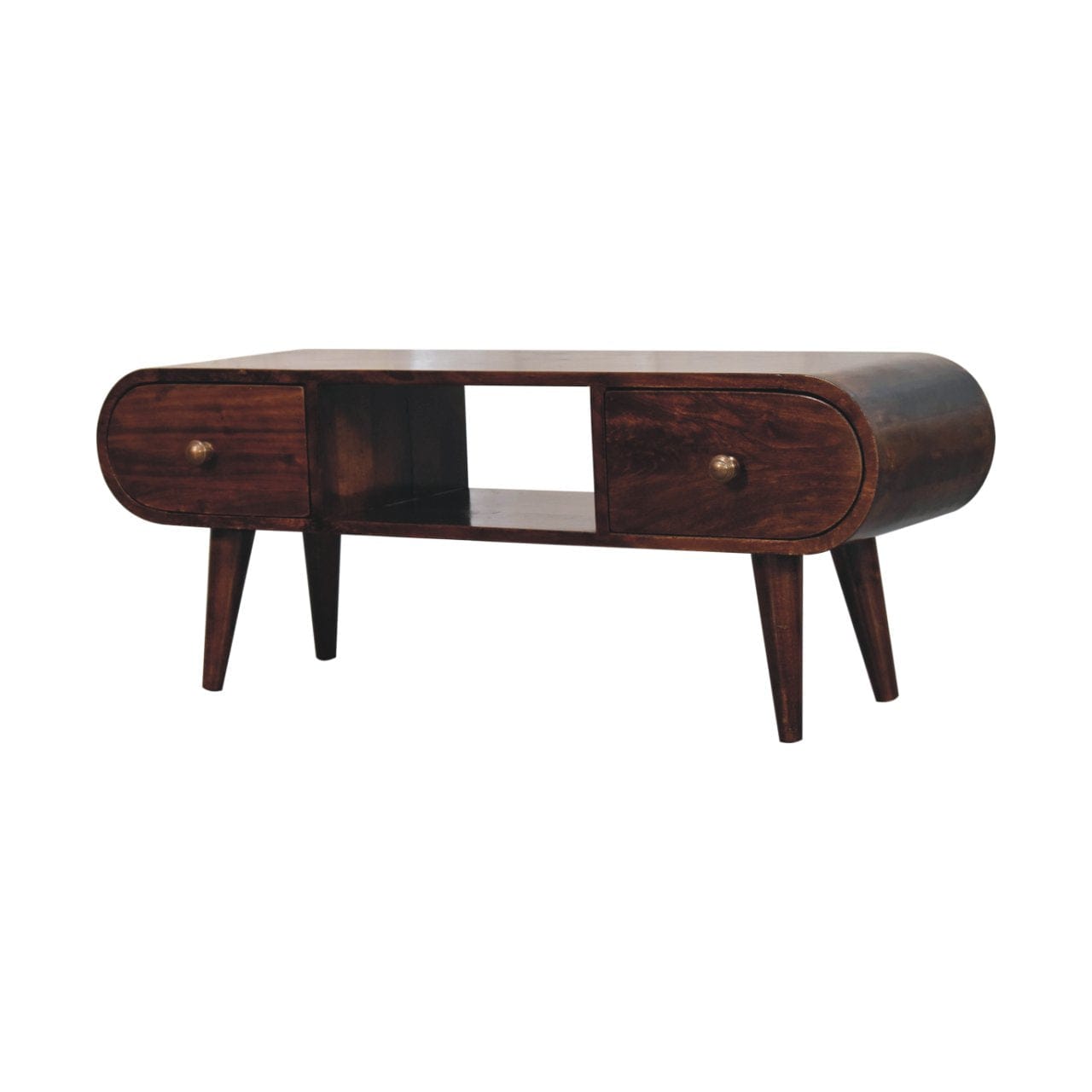 Artisan Furniture California Walnut Circular TV Unit