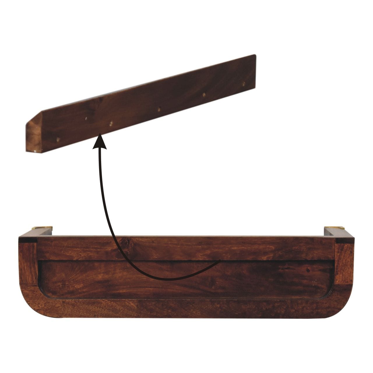 Artisan Furniture Indira California Walnut Floating Console Table