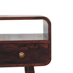 Artisan Furniture Mini California Walnut Curved Console Table