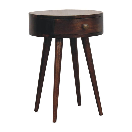 Artisan Furniture Nordic California Walnut Circular Shaped Bedside