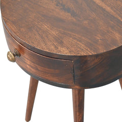 Artisan Furniture Nordic California Walnut Circular Shaped Bedside