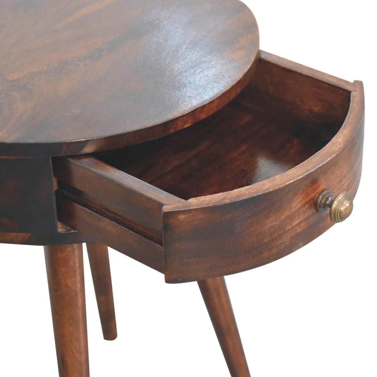 Artisan Furniture Nordic California Walnut Circular Shaped Bedside