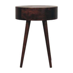 Artisan Furniture Nordic California Walnut Circular Shaped Bedside