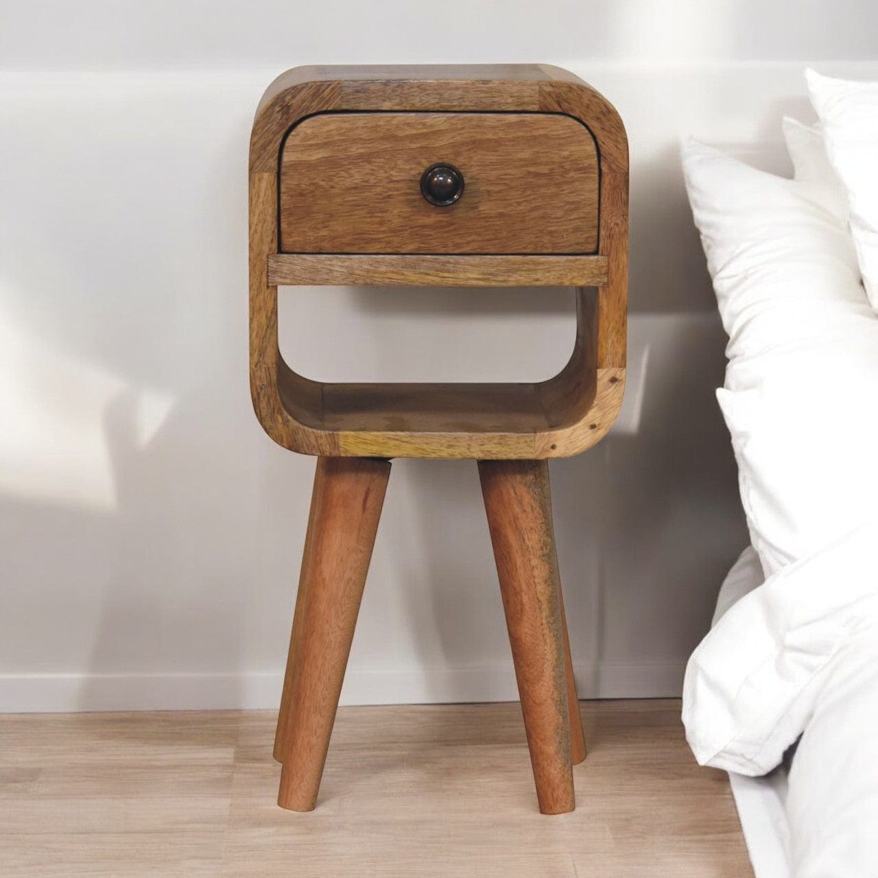 Artisan Furniture Extra Mini Oak-ish Curve Lower Bedside