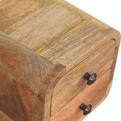 Artisan Furniture Extra Mini Curved Oak-ish Bedside