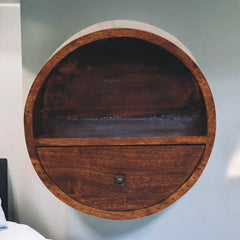 Artisan Furniture Floating Circle Chestnut Bedside