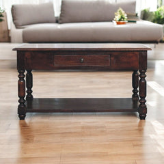 Artisan Furniture Turned Legs Cherry Console Table