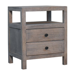 Artisan Furniture Acid Wash 2 Drawer Open Bedside