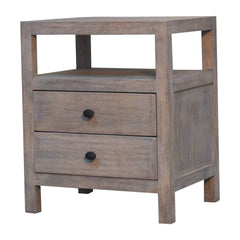 Artisan Furniture Acid Wash 2 Drawer Open Bedside