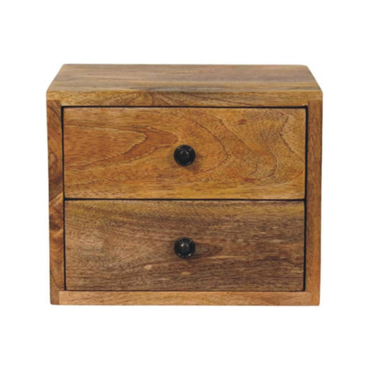 Artisan Furniture Solis 2-Drawer Oak-ish Wall Mounted Nightstand