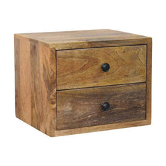 Artisan Furniture Solis 2-Drawer Oak-ish Wall Mounted Nightstand