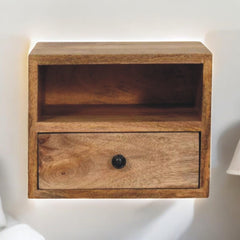 Artisan Furniture Solis 1-Drawer Oak-ish Wall Mounted Nightstand