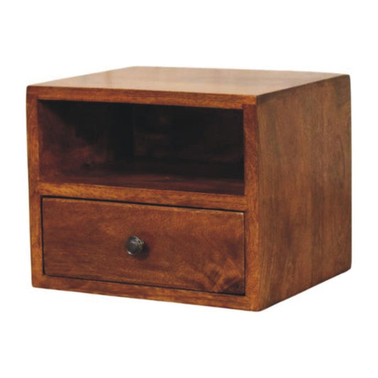 Artisan Furniture Solis 1-Drawer Chestnut Wall Mounted Nightstand