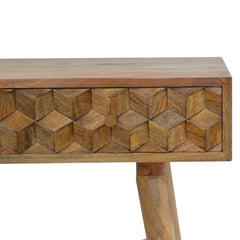 Artisan Cube Carved Console Table