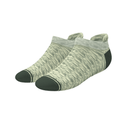 The Illusion | Green Pattern Heel Hammock™ Ankle Socks