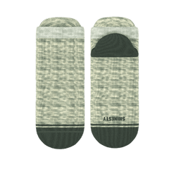 The Illusion | Green Pattern Heel Hammock™ Ankle Socks