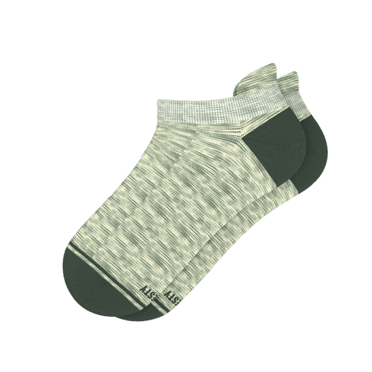 The Illusion | Green Pattern Heel Hammock™ Ankle Socks