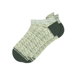 The Illusion | Green Pattern Heel Hammock™ Ankle Socks