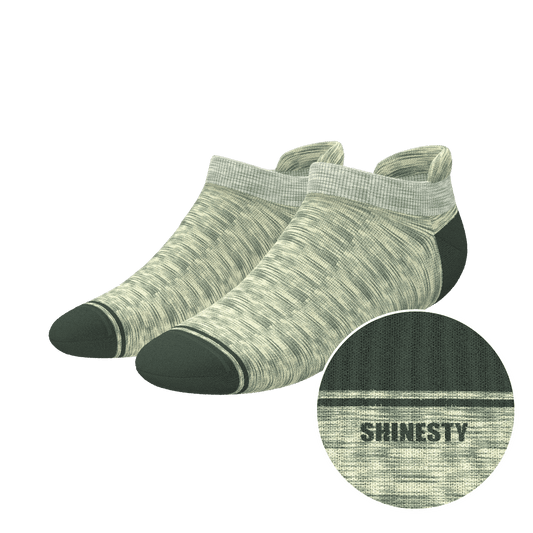 The Illusion | Green Pattern Heel Hammock™ Ankle Socks