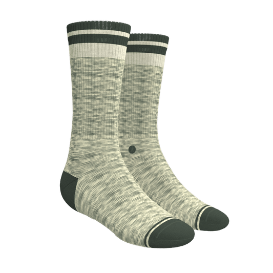 The Illusion | Green Pattern Heel Hammock™ Crew Socks